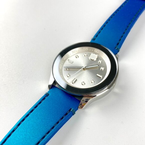 Movado Accessories - Movado 3600715 Bold Women Silver Dial Green Silicon Strap Swiss Watch, 38mm